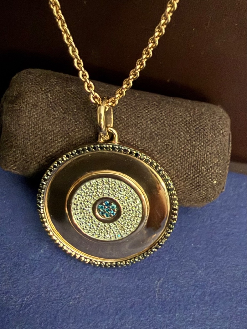Monica Vinader Evil Eye Disc Large Pendant Charm